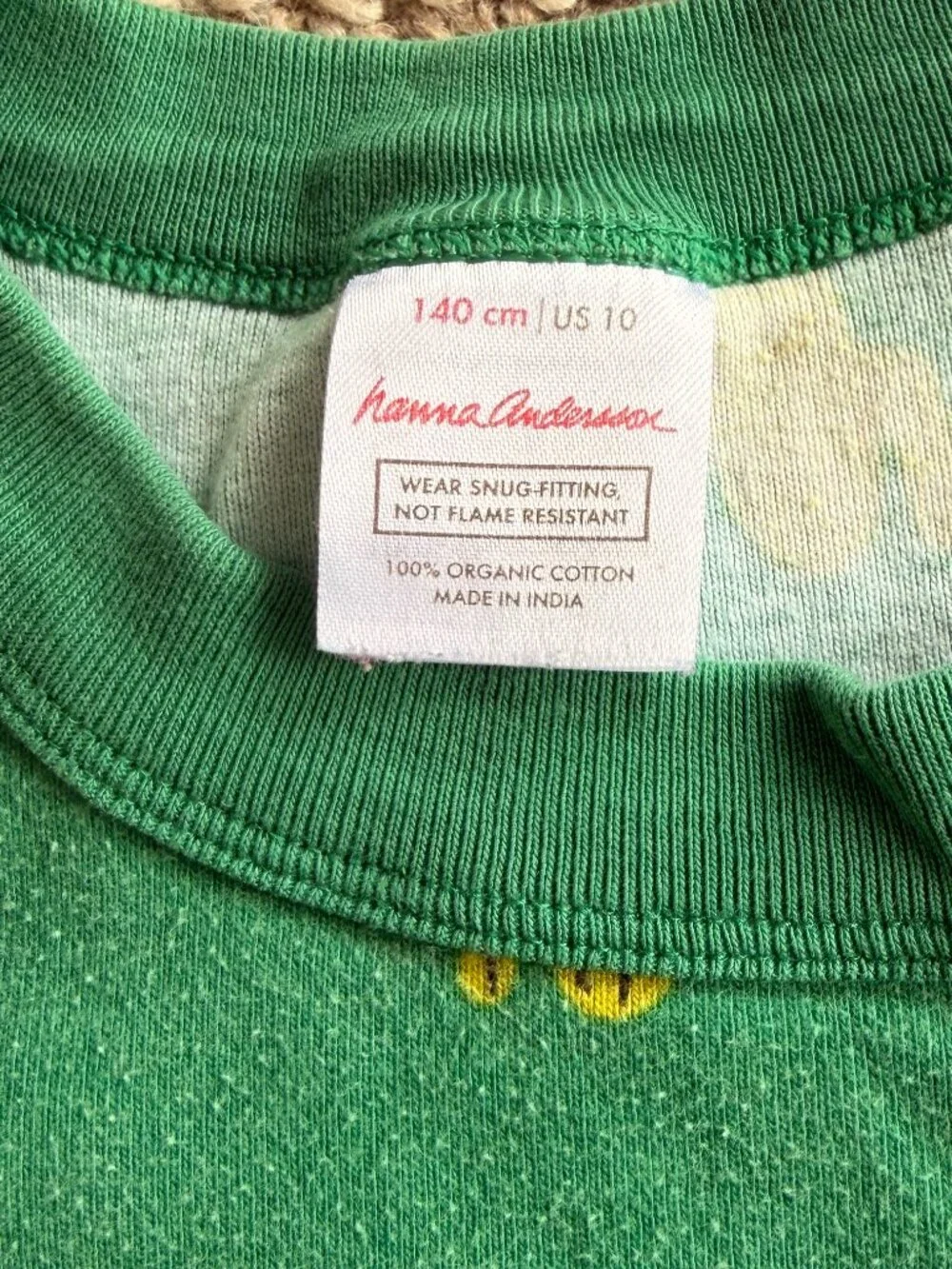 Hanna Andersson Cactus Short Pajama Set Green Size 10